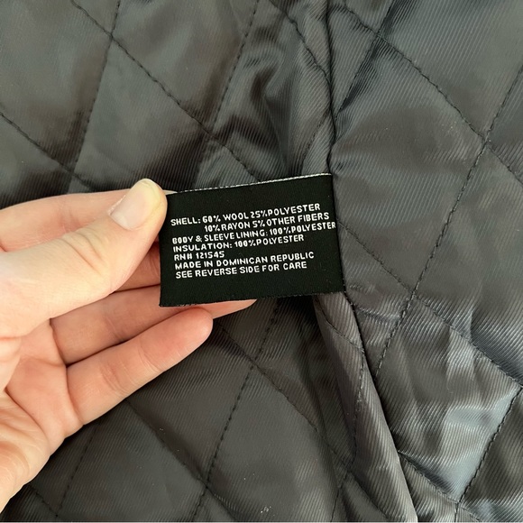 London Fog Wool Coat Dark Gray Mens Large - Picture 7 of 8